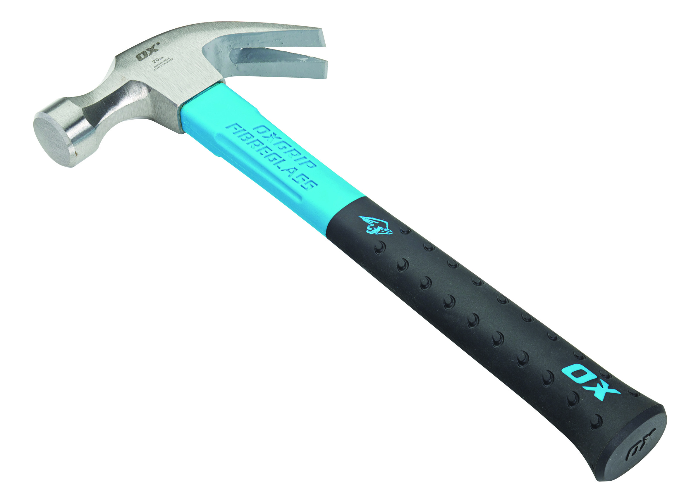 OX Pro Fibreglass Handle Claw Hammer - 20 oz