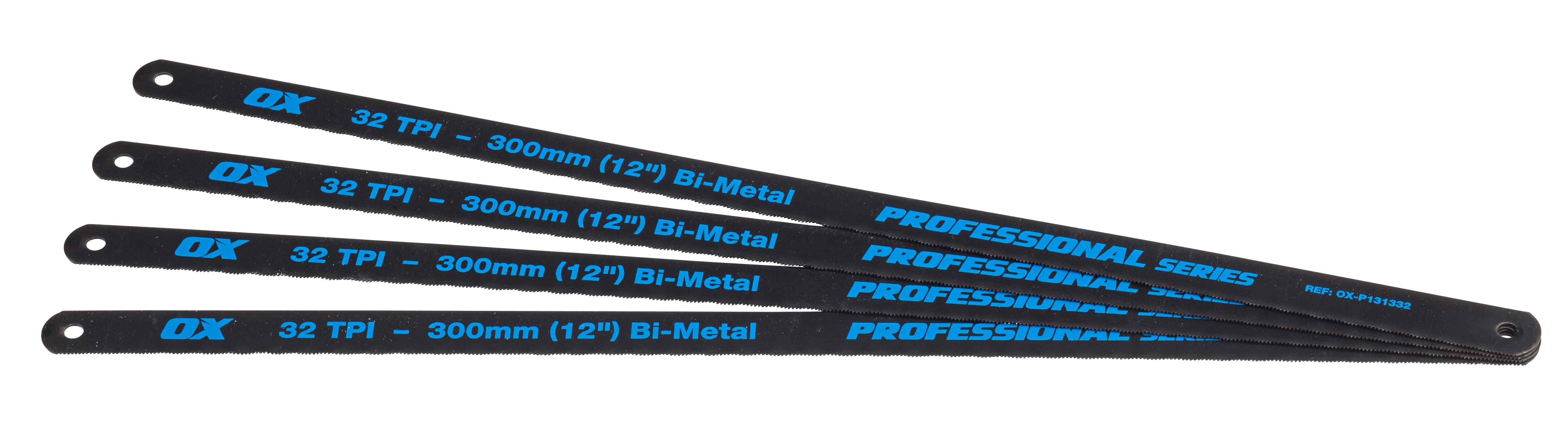 OX Pro 12 Hacksaw Blades 32 TPI Pack 4