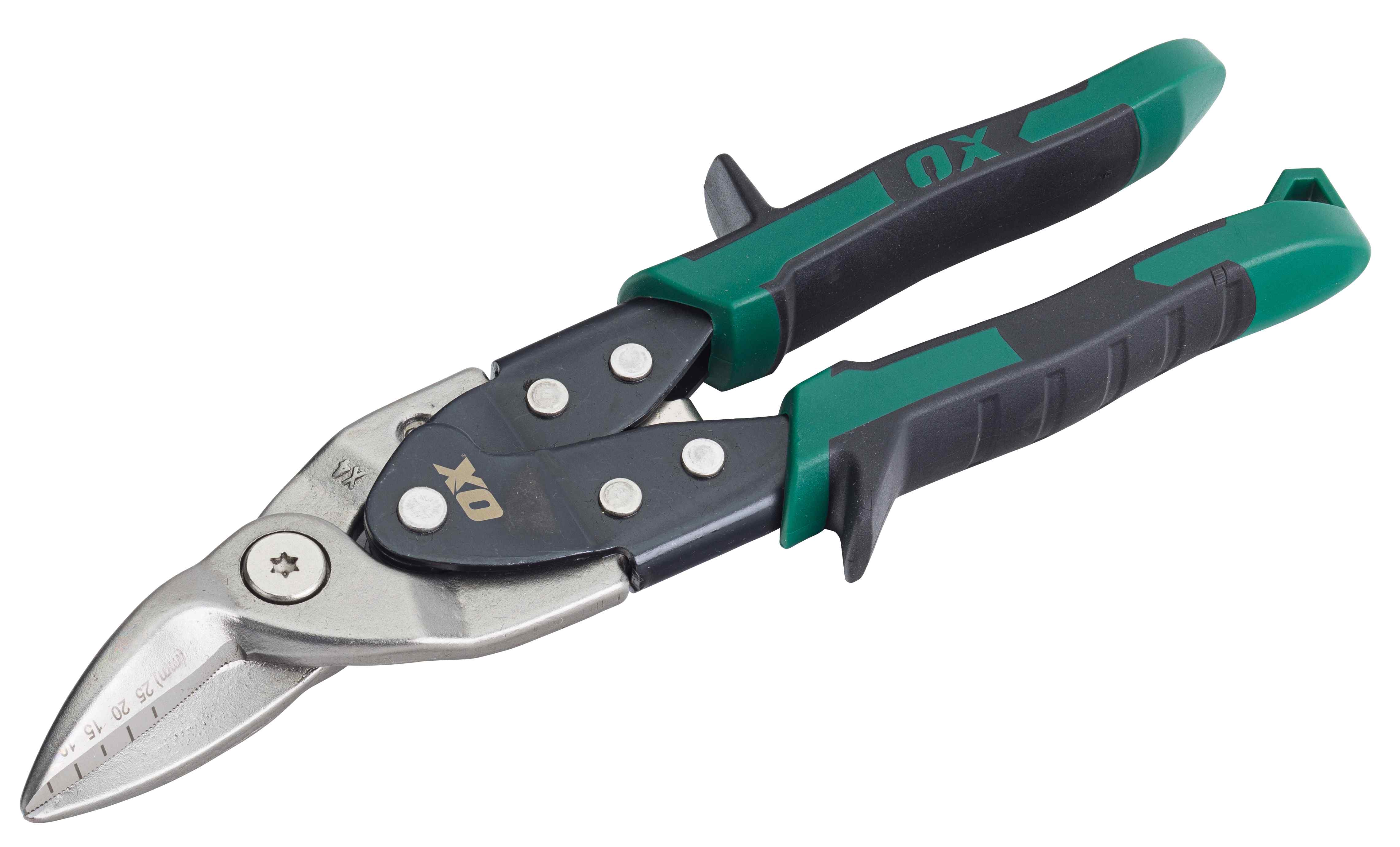 OX Pro Heavy Duty Aviation Snips Right Cut (Green)