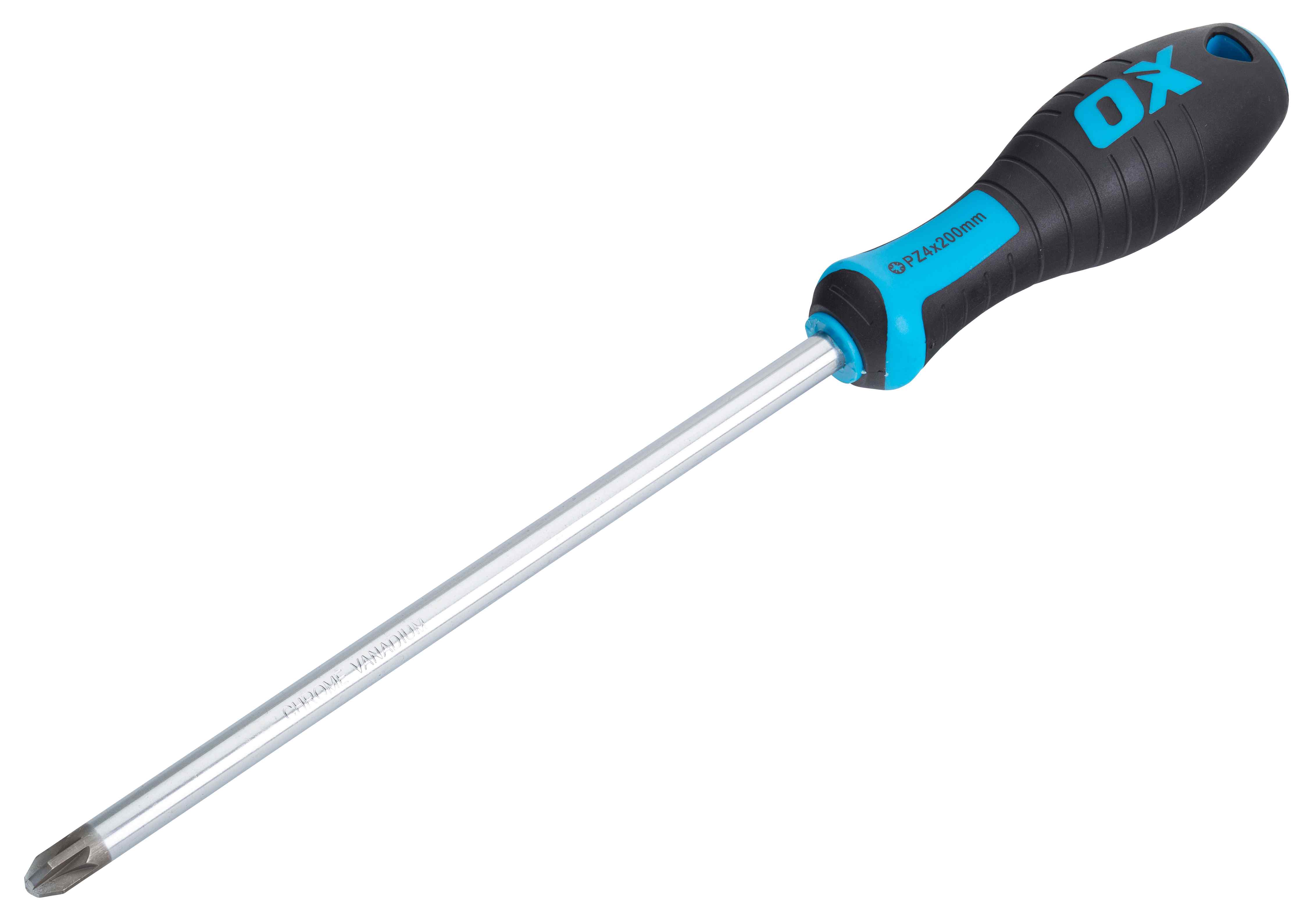 OX Pro Pozi Screwdriver PZ4x200mm