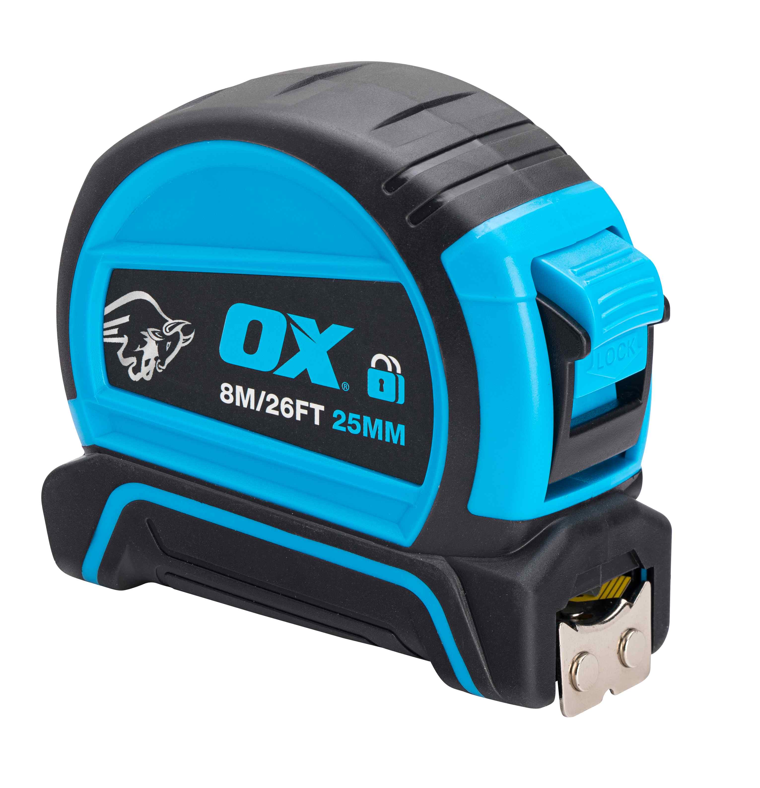 OX Pro Dual Auto Lock Tape Measure - 8m