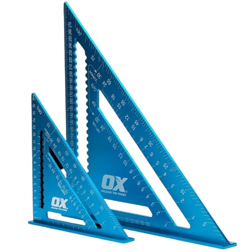 OX Pro Aluminium Metric Rafters Square - 180mm