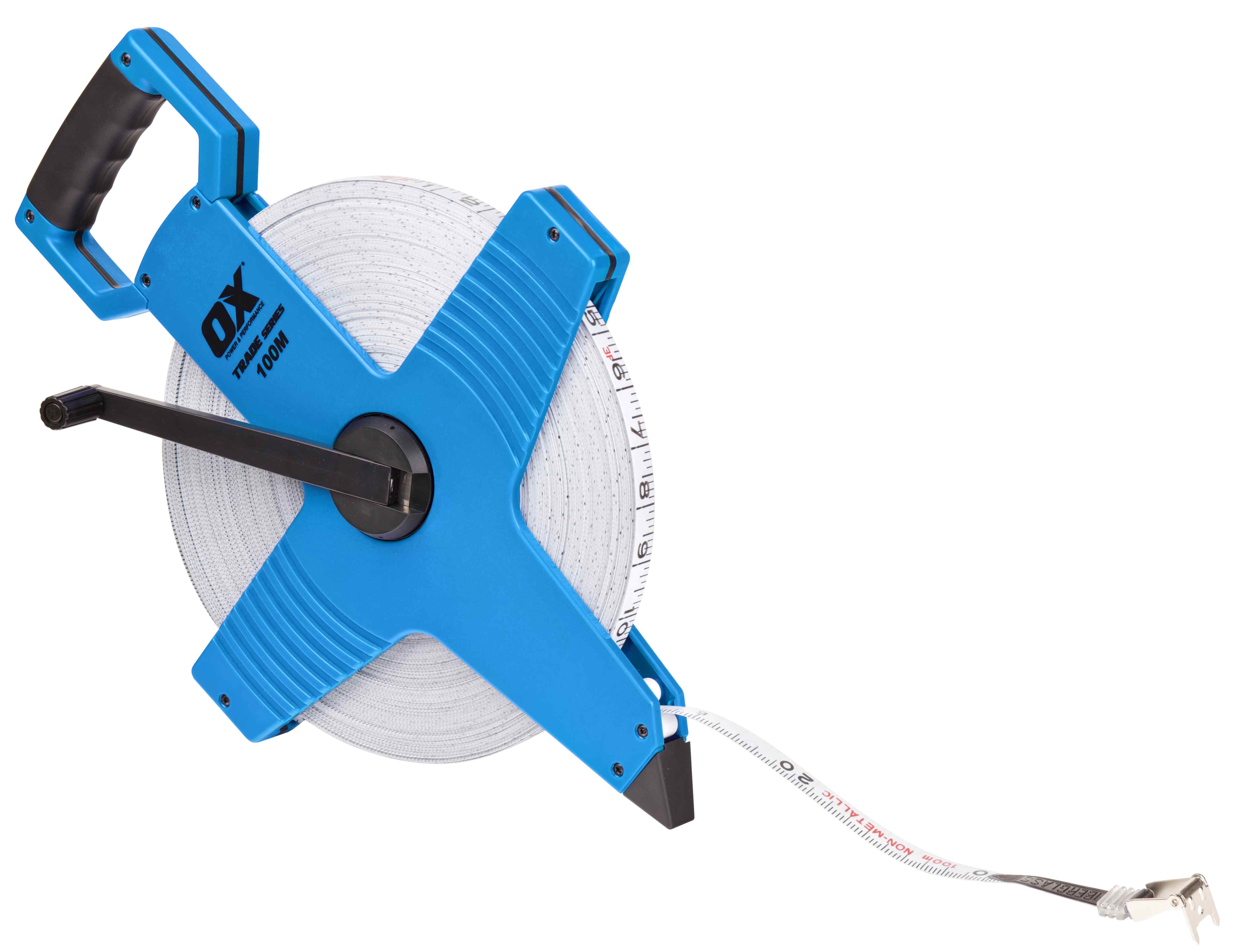 OX Trade Open Reel Tape Measure - 100m / 330ft