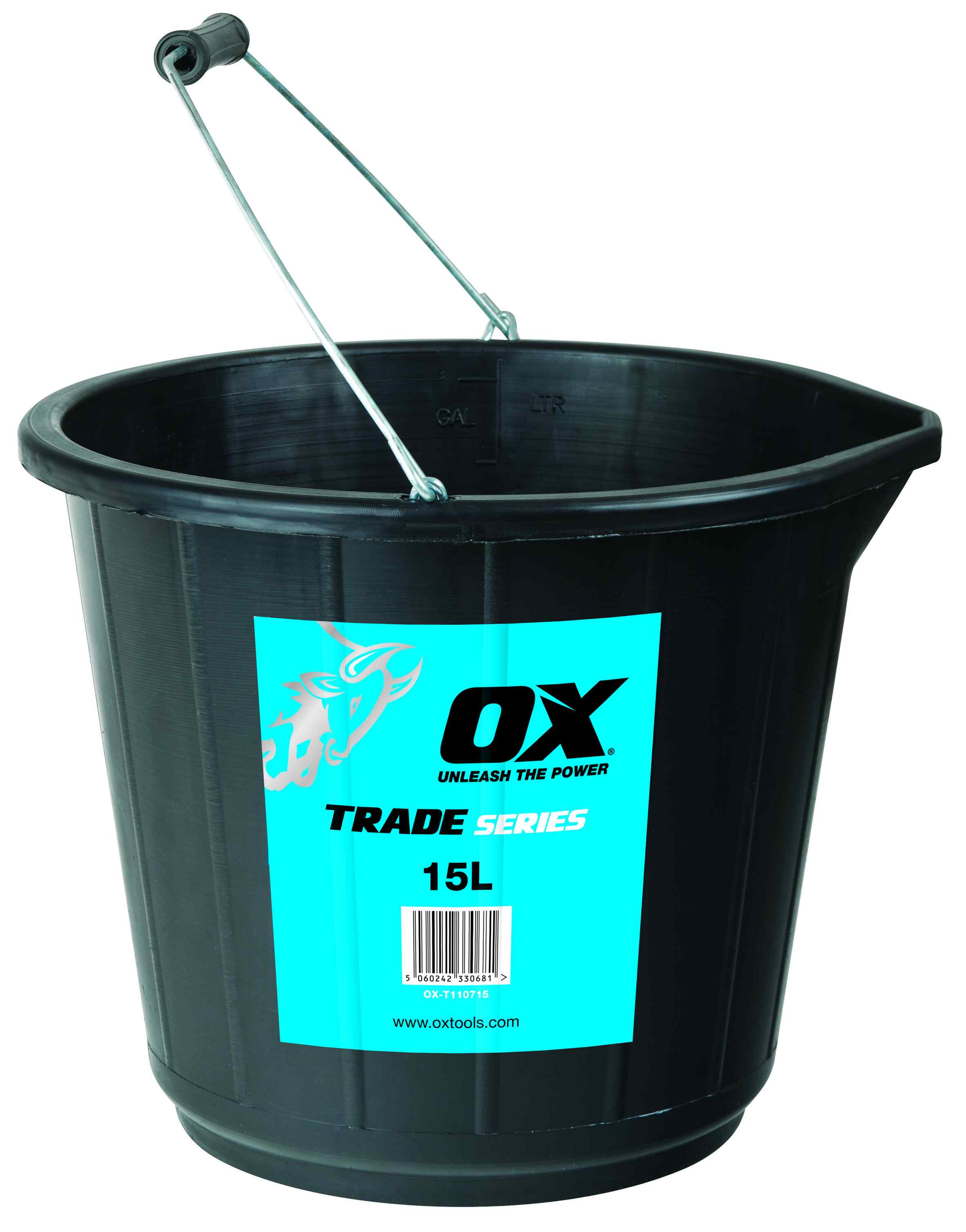 OX Trade 15L Black Bucket