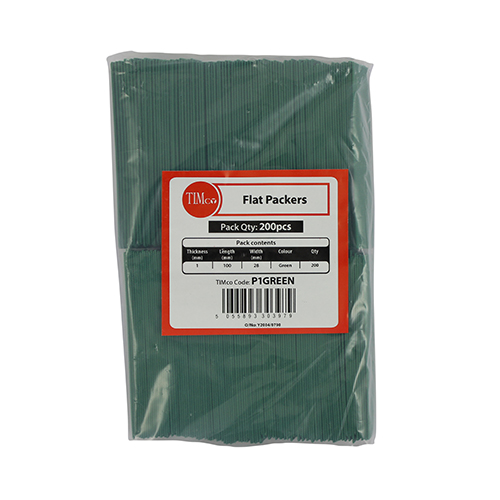 100 x 28 x 1 Flat Packers - Green