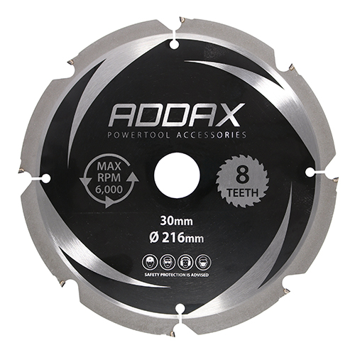 216 x 30 x 8T PCD Fibre Cement Saw Blade