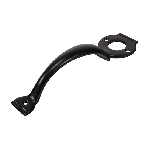 8 Escutcheon Handle Black