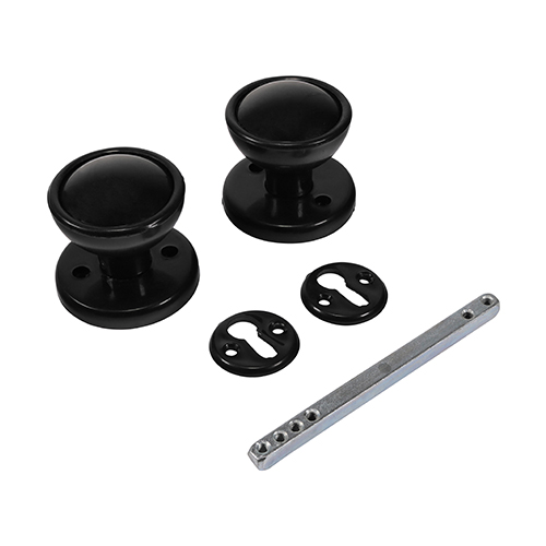 50mm Plastic Rim/Mortice Knob Set