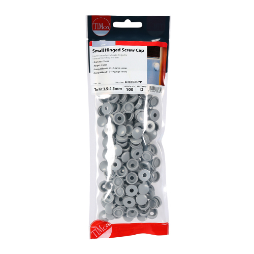 To fit 3.0 to 4.5 Screw Small Hinged Screw Cap -L Grey