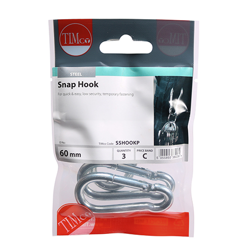 60mm Snap Hooks - Steel