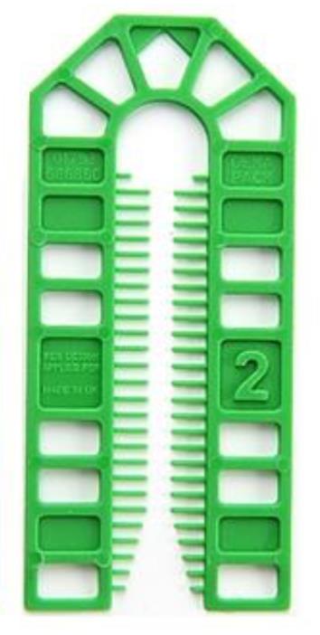 Standard U Shim 2mm Green 101 x 43mm