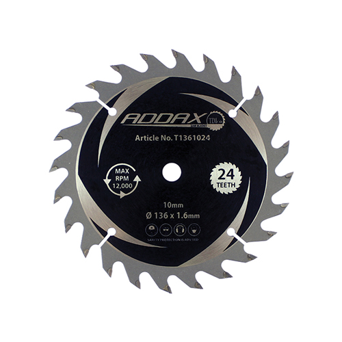 136 x 10 x 24T TCT Cordless Trim Sawblades