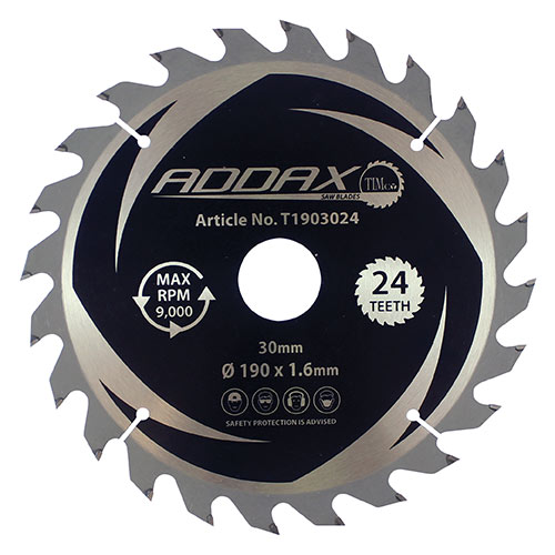 190 x 30 x 24T TCT Cordless Trim Sawblades