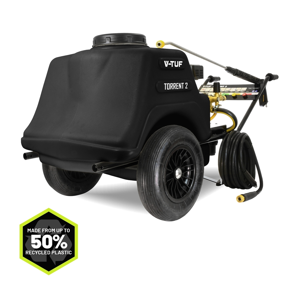 V-TUF TORRENT 2 Industrial 5HP Petrol 150L Barrow Bowzer Pressure Washer 2000psi @10 Litres per minute 