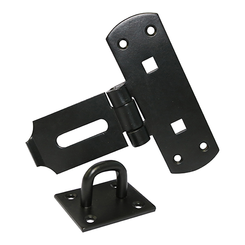 6 Heavy Vertical Hasp-Staple BLK