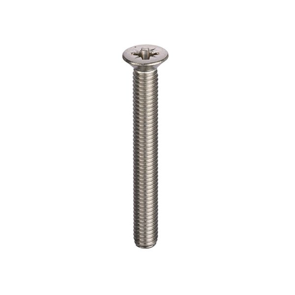 M6 x 80 Pozi CSK Machine Screws A2 Stainless Steel DIN 965