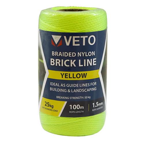 1.5mm x 100m Yellow Builders Line - Tube