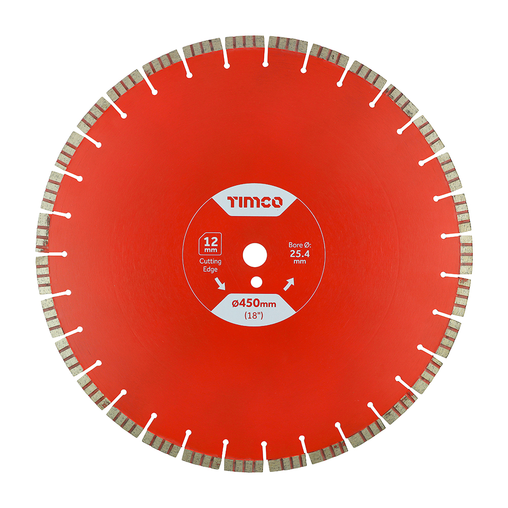 450 x 25.4 Premium Diamond Blade - Turbo Segmented