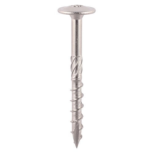 8.0 x 80 In-Dex Timber Screw Wafer Head A2 Stainless Steel